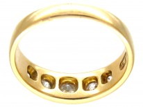 Victorian 18ct Gold Five Stone Diamond Gypsy Ring