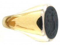 18ct Gold & Bloodstone Intaglio Signet Ring