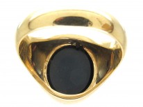 18ct Gold & Bloodstone Intaglio Signet Ring