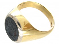 18ct Gold & Bloodstone Intaglio Signet Ring
