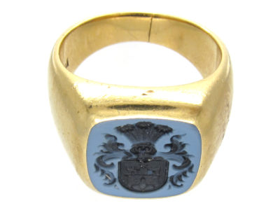18ct Gold & Sardonyx Intaglio Signet Ring