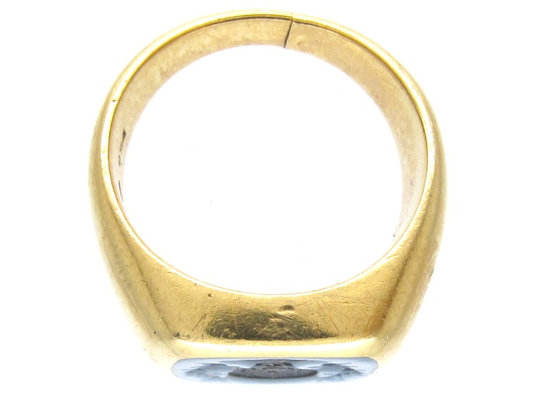 18ct Gold & Sardonyx Intaglio Signet Ring