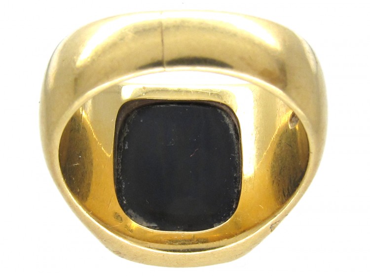 18ct Gold & Sardonyx Intaglio Signet Ring
