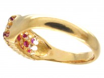 Victorian 18ct Gold Ruby & Diamond Chequerboard Ring