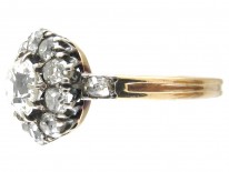 Edwardian Diamond Cluster Ring with Diamond Shoulders