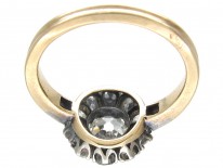 Edwardian Diamond Cluster Ring with Diamond Shoulders