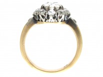 Edwardian Diamond Cluster Ring with Diamond Shoulders