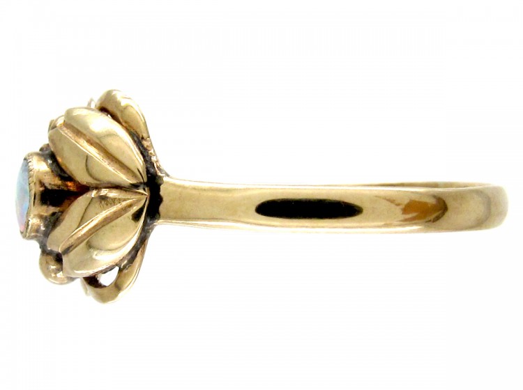 Art Nouveau 15ct Gold & Opal Ring