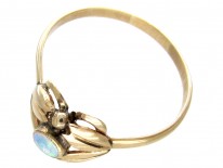 Art Nouveau 15ct Gold & Opal Ring