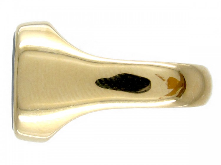 Sardonyx Griffin Intaglio Gold Signet Ring