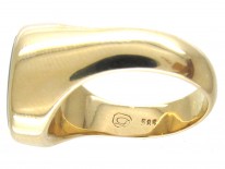Sardonyx Griffin Intaglio Gold Signet Ring