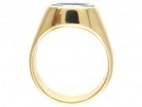Sardonyx Griffin Intaglio Gold Signet Ring