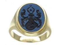 14ct Gold Sardonyx Intaglio Signet Ring