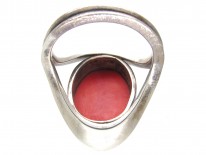 Silver & Coral Ring