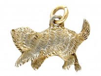 Silver Gilt Cat Charm