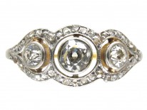 Edwardian Old Mine Cut & Rose Cut Diamond Ring