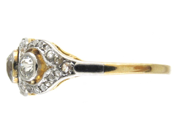 Edwardian Old Mine Cut & Rose Cut Diamond Ring