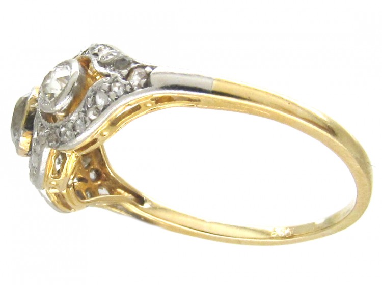 Edwardian Old Mine Cut & Rose Cut Diamond Ring