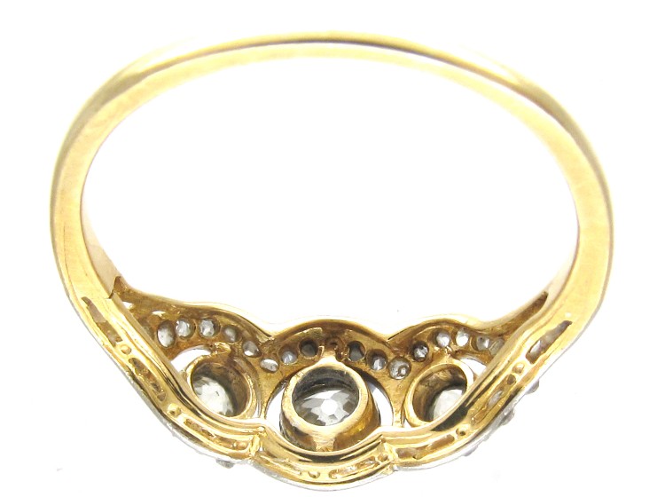 Edwardian Old Mine Cut & Rose Cut Diamond Ring
