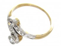 Art Nouveau Diamond Zig Zag Ring