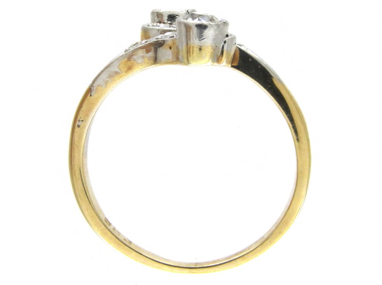 Art Nouveau Diamond Zig Zag Ring