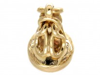 Victorian 18ct Gold & Bloodstone Bird Intaglio Seal