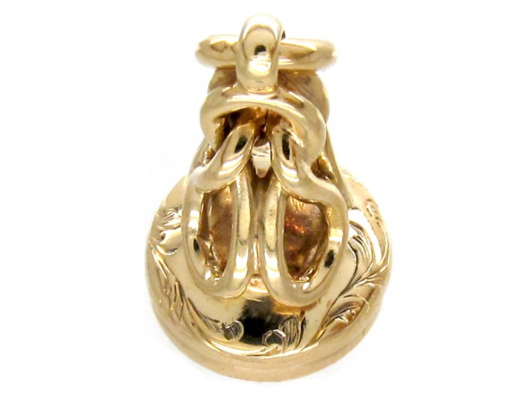 Victorian 18ct Gold & Bloodstone Bird Intaglio Seal