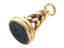 Victorian 18ct Gold & Bloodstone Bird Intaglio Seal