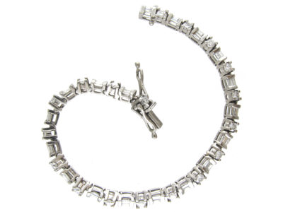 Diamond & Platinum Line Bracelet