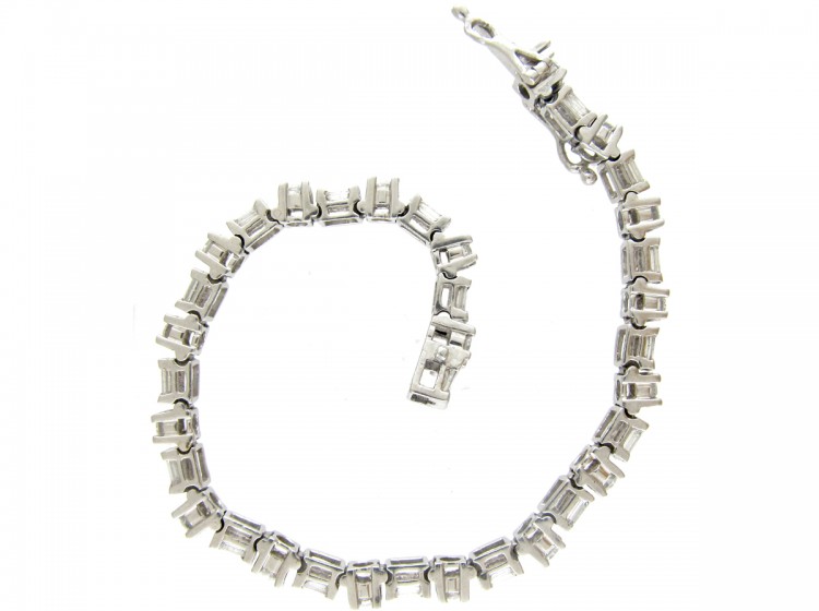 Diamond & Platinum Line Bracelet