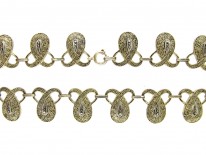 Art Deco Silver Gilt & Marcasite Necklace by Theodor Farhner