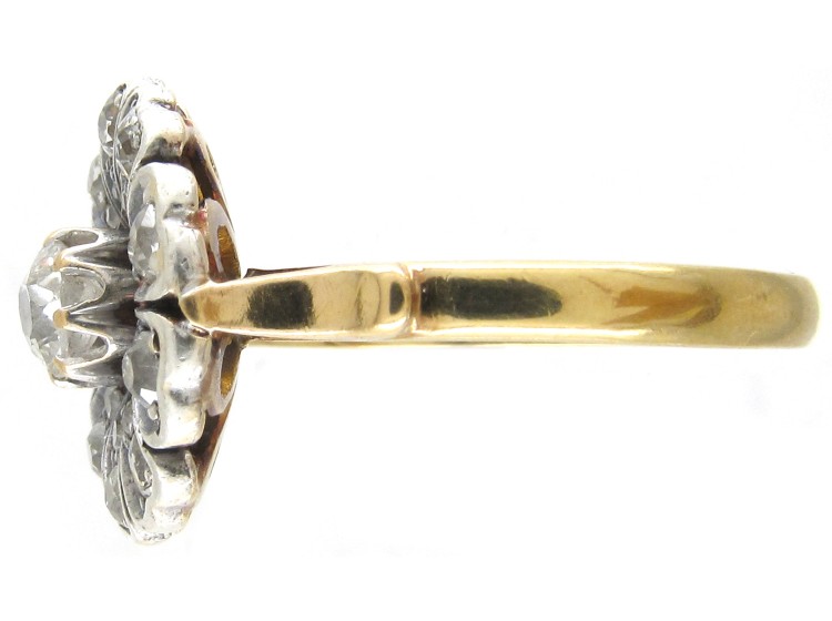 Edwardian Diamond Flower Cluster Ring