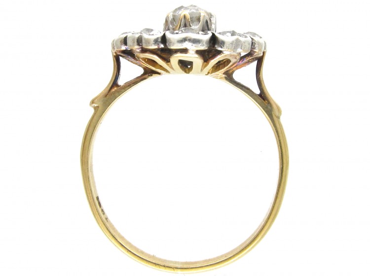 Edwardian Diamond Flower Cluster Ring