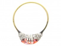 Art Deco Rectangular Fire Opal Ring