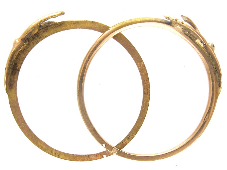 Gold Georgian Opening Hands Fede Gimmel Ring