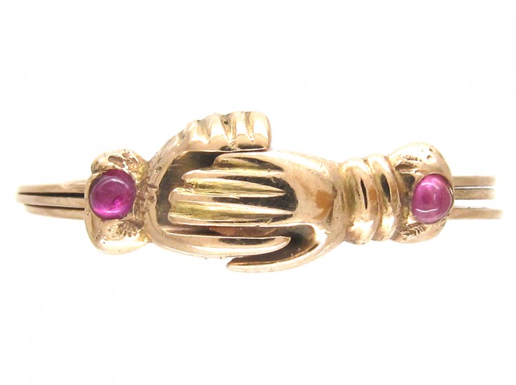 Georgian 15ct Gold Opening Fede Ring