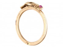 Georgian 15ct Gold Opening Fede Ring