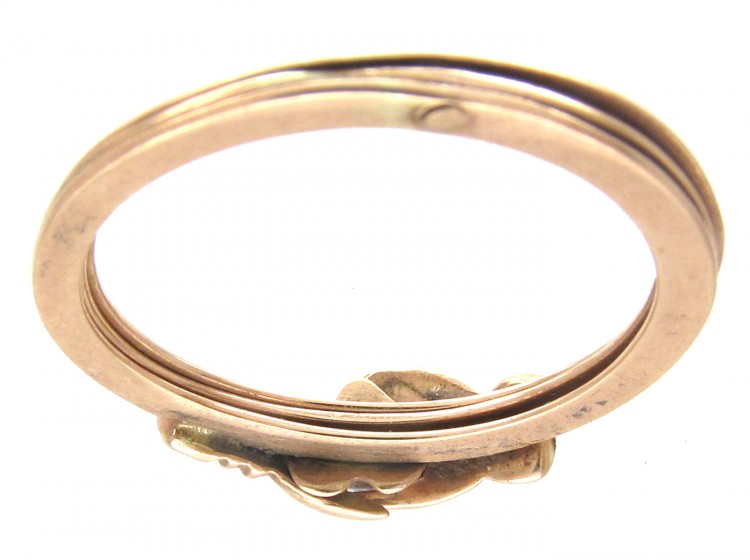 Georgian 15ct Gold Opening Fede Ring