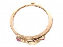 Georgian 15ct Gold Opening Fede Ring