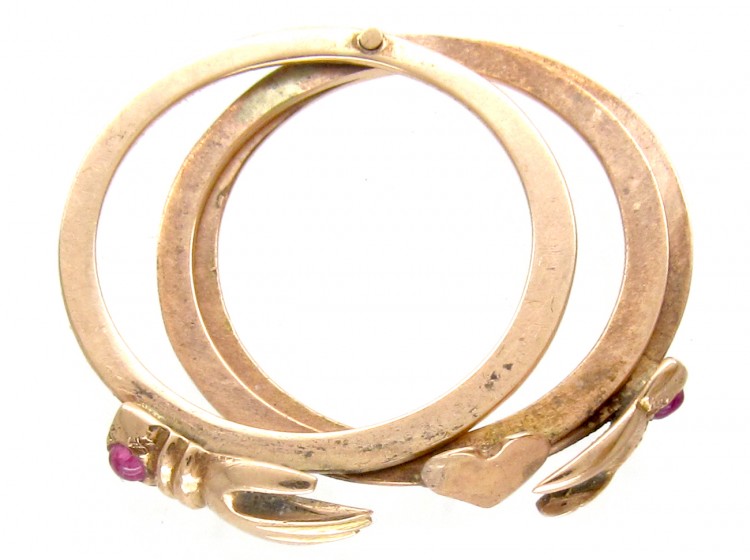 Georgian 15ct Gold Opening Fede Ring