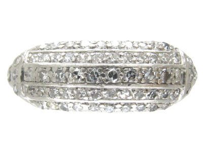 Edwardian Platinum & Diamond Set Five Line Ring