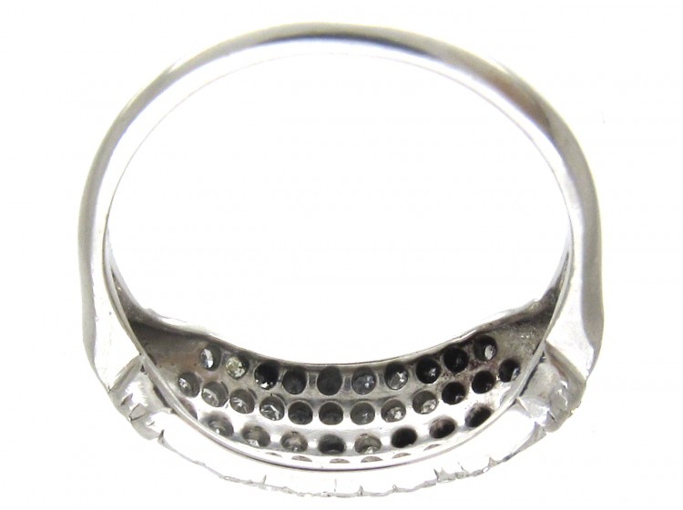 Edwardian Platinum & Diamond Set Five Line Ring