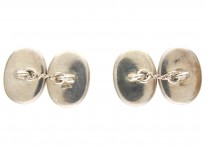 Silver & Porcelain Four Vices Cufflinks