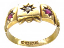 Victorian 18ct Gold Ruby & Diamond Ring