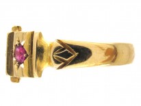 Victorian 18ct Gold Ruby & Diamond Ring