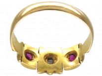 Victorian 18ct Gold Ruby & Diamond Ring