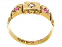 Victorian 18ct Gold Ruby & Diamond Ring