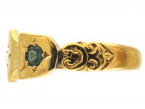 Victorian 22ct Gold Emerald & Diamond Ring