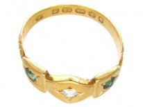 Victorian 22ct Gold Emerald & Diamond Ring