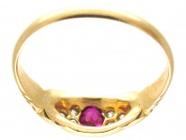 Victorian 18ct Gold Ruby & Diamond Ring